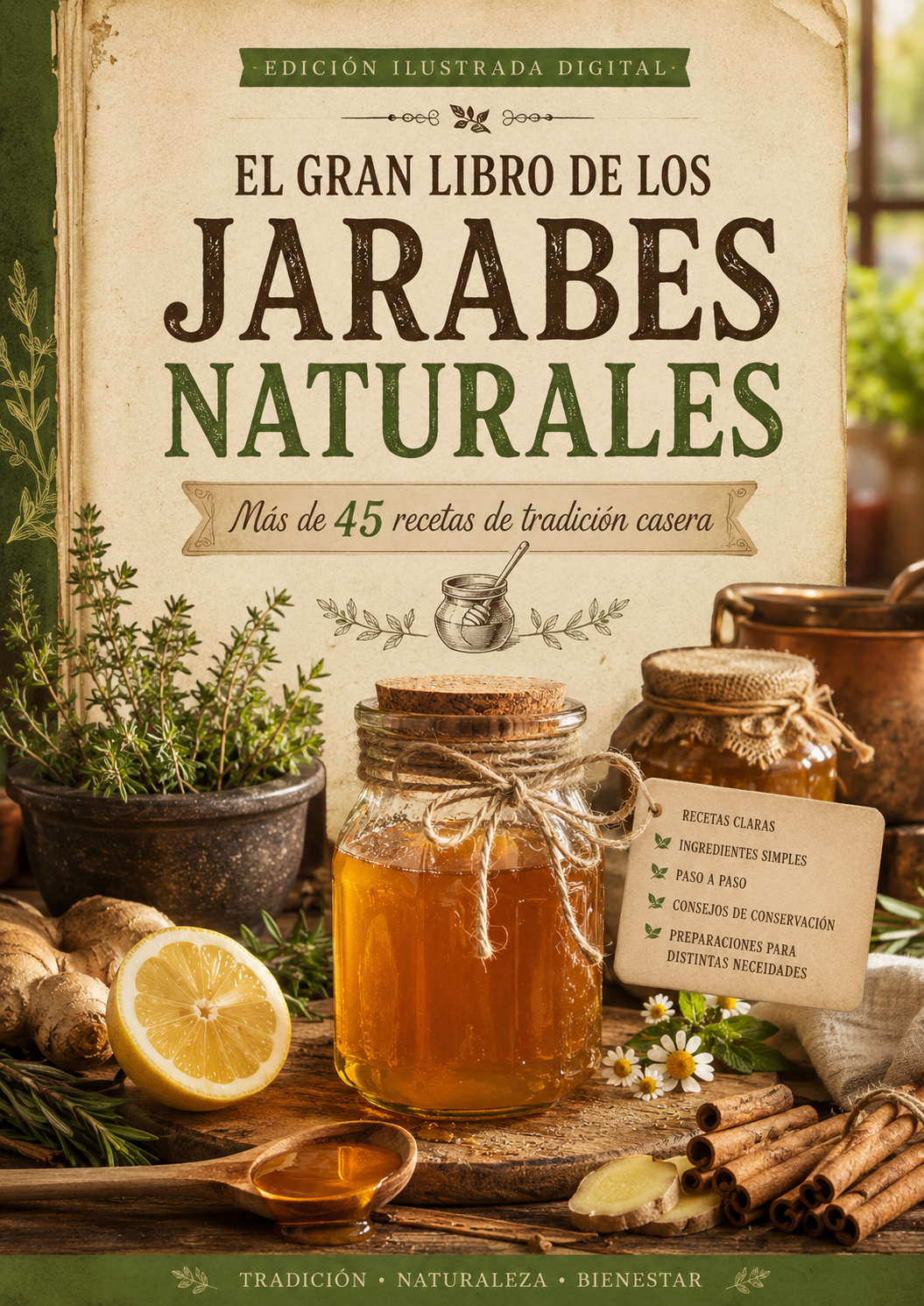 Portada de El Gran Libro de los Jarabes Naturales